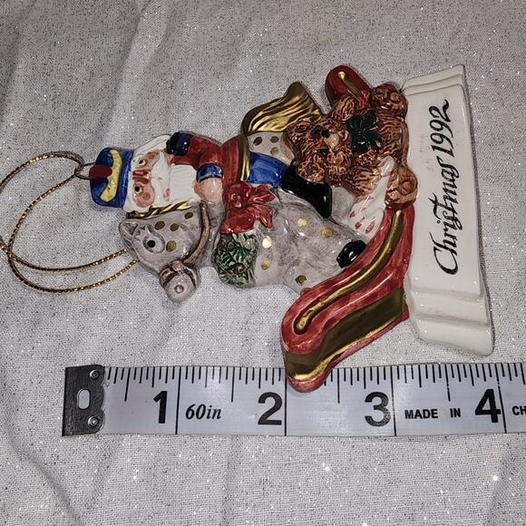 Fitz and Floyd 1992 Nutcracker Sweets Rocking Horse Christmas Ornament - Picture 6 of 7